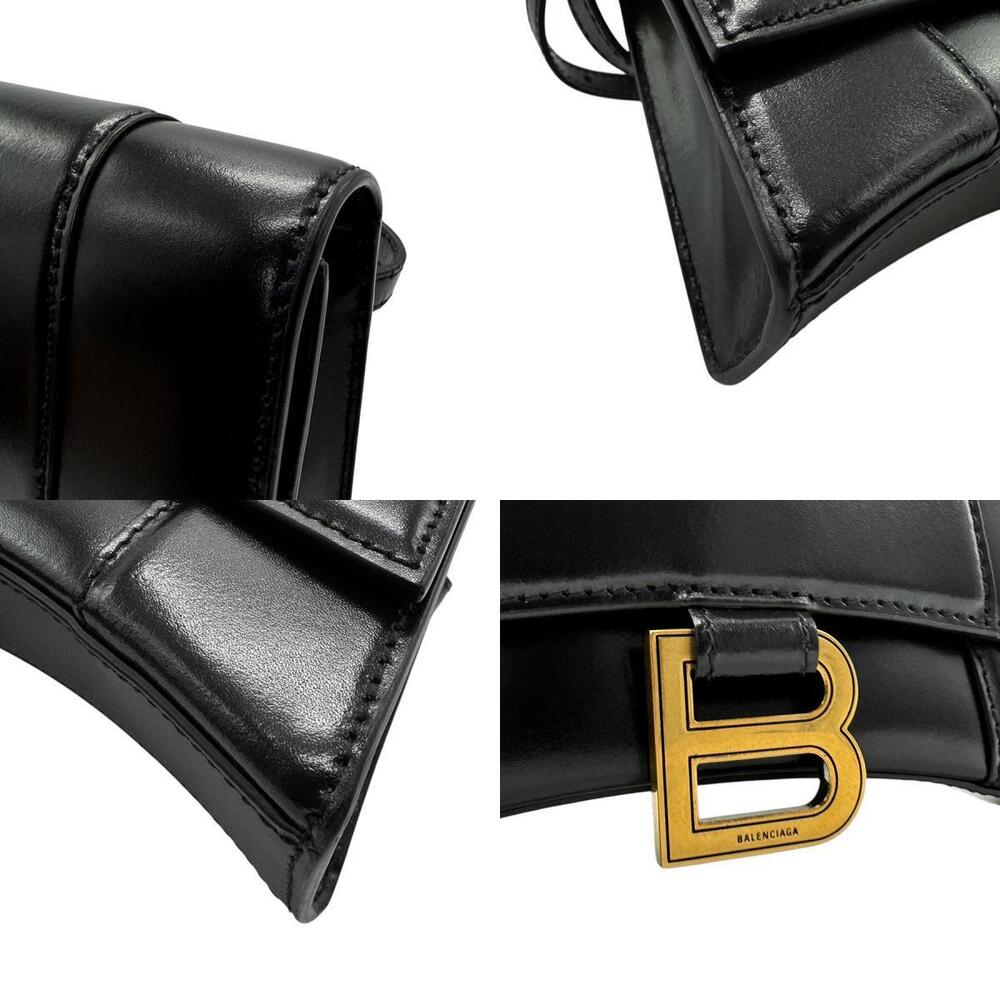 Balenciaga Hourglass Leather Waist Bag Belt Black Gold - Picture 4 of 4